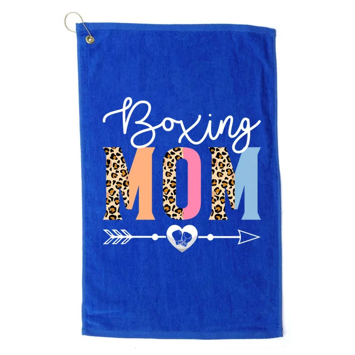 Boxing Mom Cute Boxing Game Mother's Day Leopard Funny Gift Platinum Collection Golf Towel