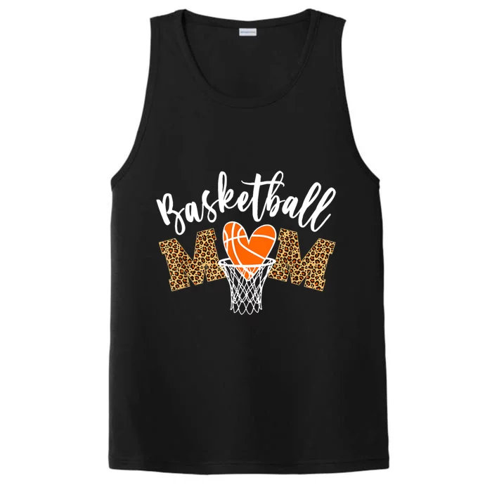 Basketball Mom Cute Novelty Distressed Gift Performance Tank