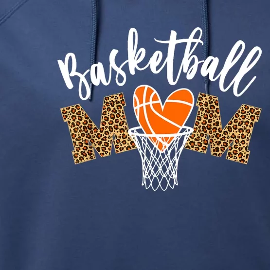 Basketball Mom Cute Novelty Distressed Gift Performance Fleece Hoodie