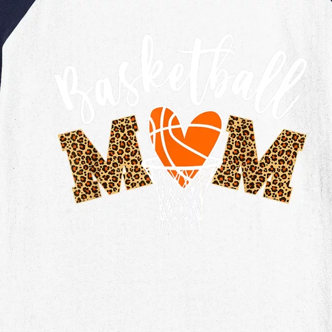 Basketball Mom Cute Novelty Distressed Gift Baseball Sleeve Shirt