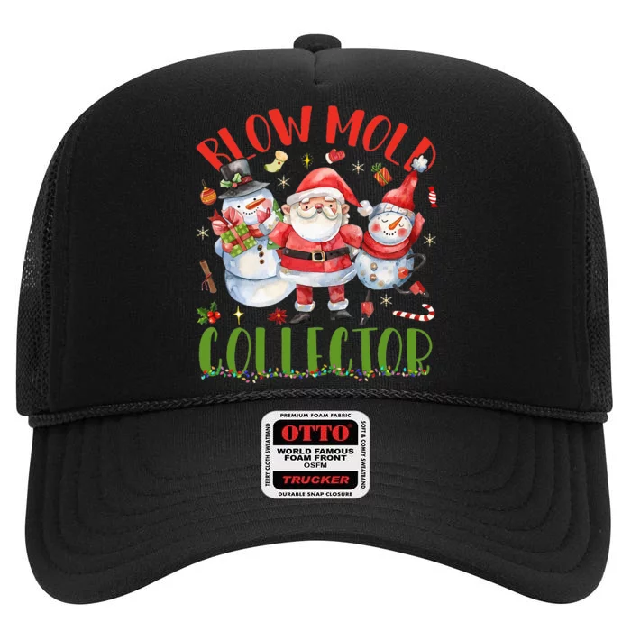 Blow Mold Collector Light It S Up Christmas Halloween High Crown Mesh Trucker Hat