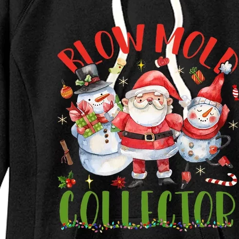 Blow Mold Collector Light It S Up Christmas Halloween Women's Fleece Hoodie