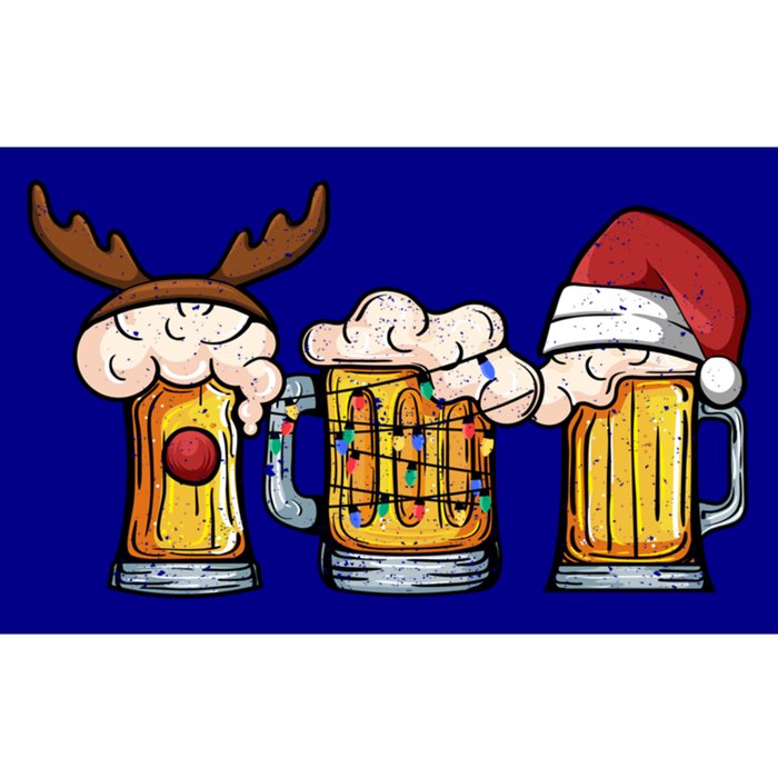 Beer Mug Christmas Tree Lights Santa Claus Hat Reindeer Xmas Gift Bumper Sticker