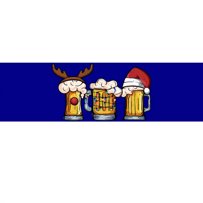 Beer Mug Christmas Tree Lights Santa Claus Hat Reindeer Xmas Gift Bumper Sticker