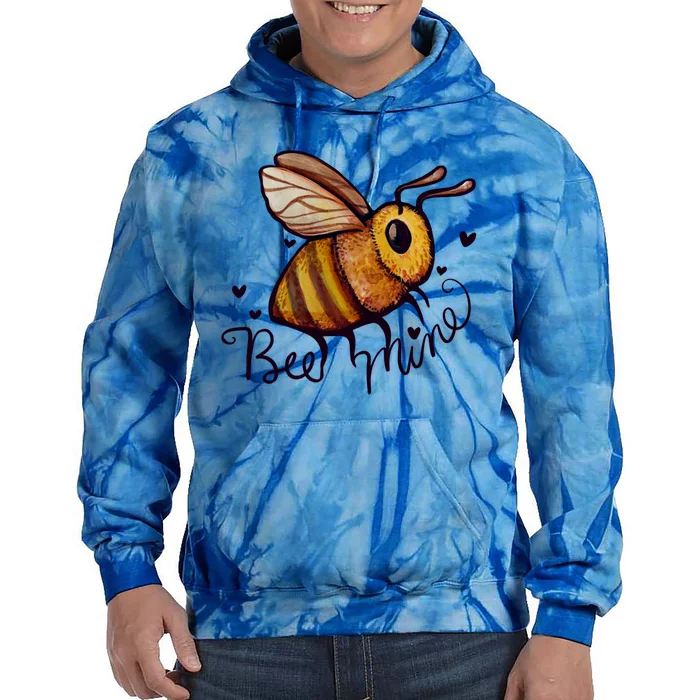 Bee Mind Cute Valentine's Day Beekeeper Gift Tie Dye Hoodie