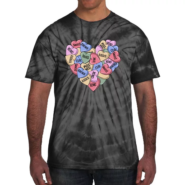 Be Mine Candy Heart Valentine Gift For Valentine Day Tie-Dye T-Shirt