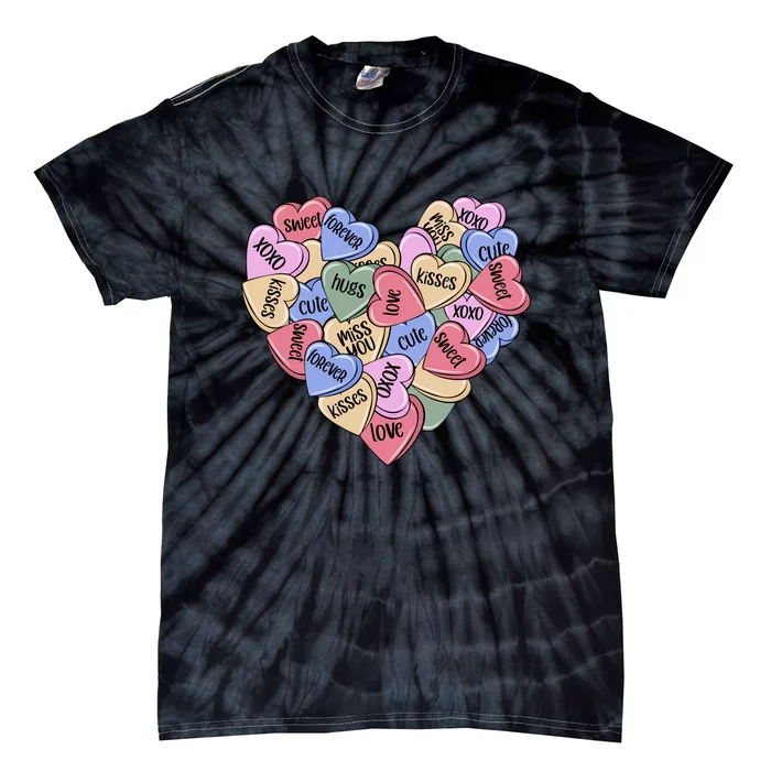 Be Mine Candy Heart Valentine Gift For Valentine Day Tie-Dye T-Shirt