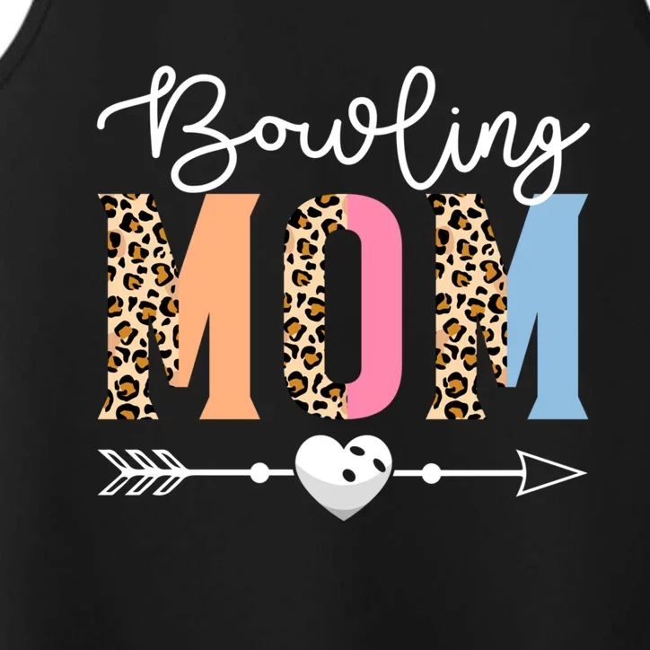 Bowling Mom Cute Bowling Game Mother's Day Leopard Gift Performance Tank