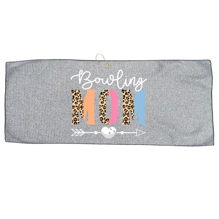 Bowling Mom Cute Bowling Game Mother's Day Leopard Gift Large Microfiber Waffle Golf Towel