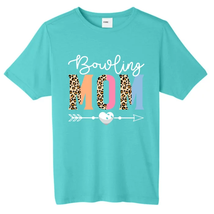 Bowling Mom Cute Bowling Game Mother's Day Leopard Gift ChromaSoft Performance T-Shirt