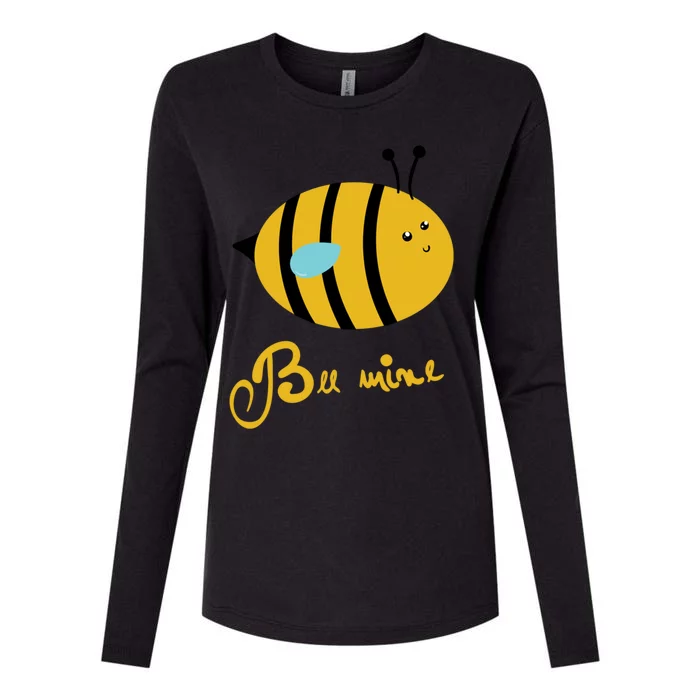 Bee Mine Cute Bees Valentines Day Couples Gift Womens Cotton Relaxed Long Sleeve T-Shirt