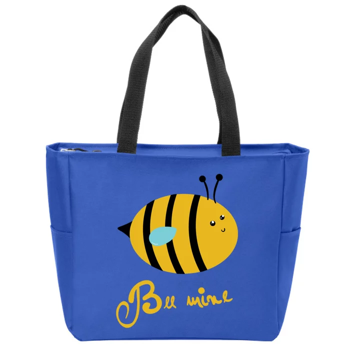 Bee Mine Cute Bees Valentines Day Couples Gift Zip Tote Bag