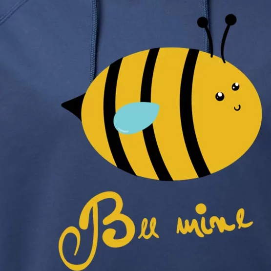 Bee Mine Cute Bees Valentines Day Couples Gift Performance Fleece Hoodie