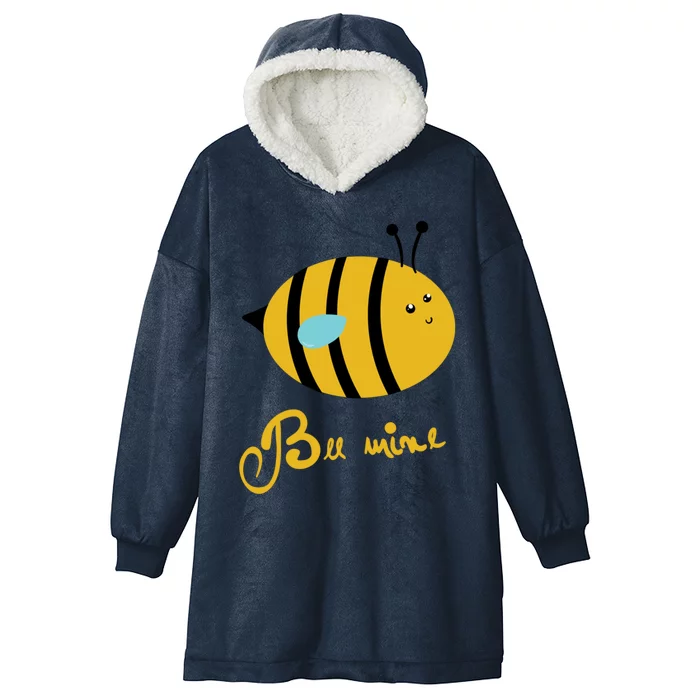 Bee Mine Cute Bees Valentines Day Couples Gift Hooded Wearable Blanket