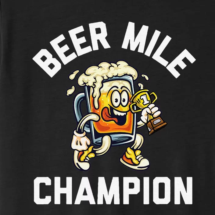 Beer Mile Champion Funny Race Running Beer Drinking ChromaSoft Performance T-Shirt