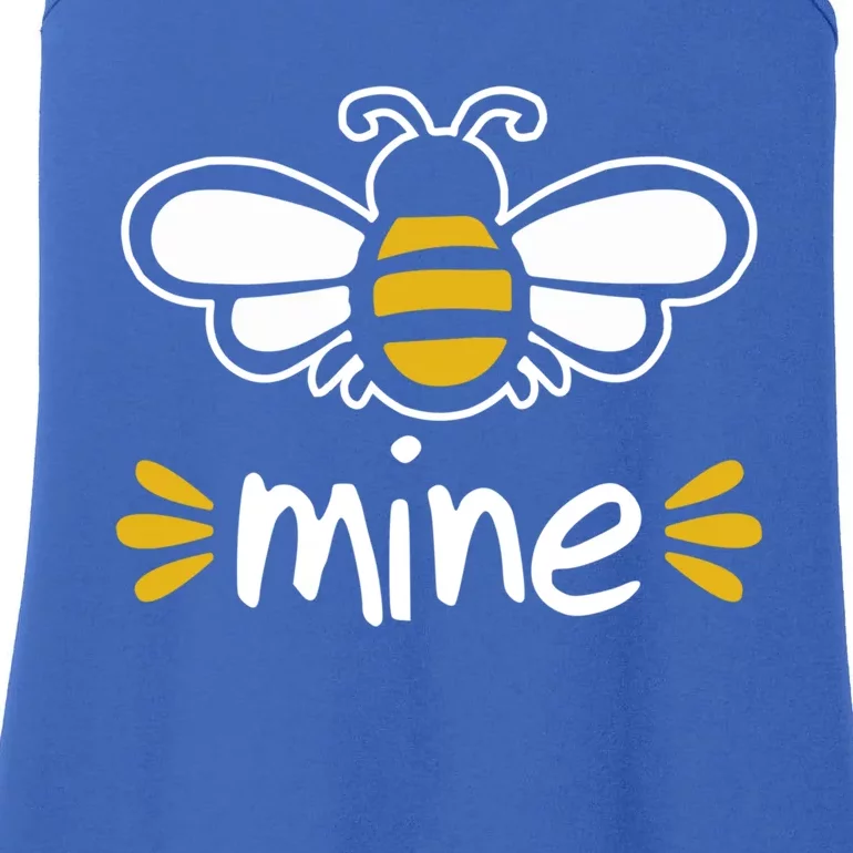 Bee Mine Cute Couples Pun Valentine's Day Gift Ladies Essential Tank