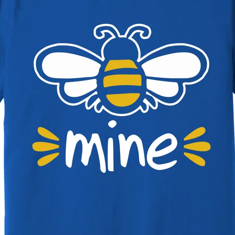 Bee Mine Cute Couples Pun Valentine's Day Gift Premium T-Shirt