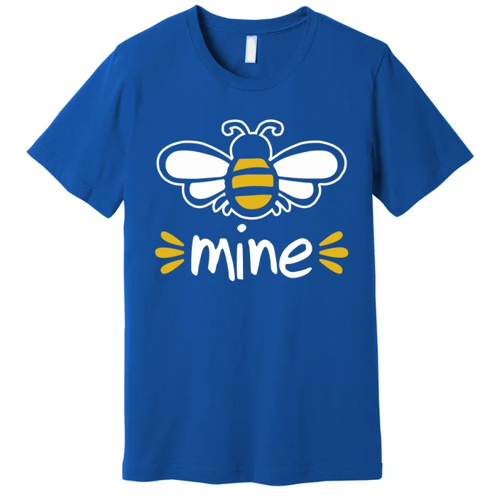 Bee Mine Cute Couples Pun Valentine's Day Gift Premium T-Shirt