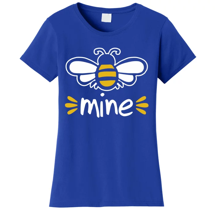 Bee Mine Cute Couples Pun Valentine's Day Gift Women's T-Shirt