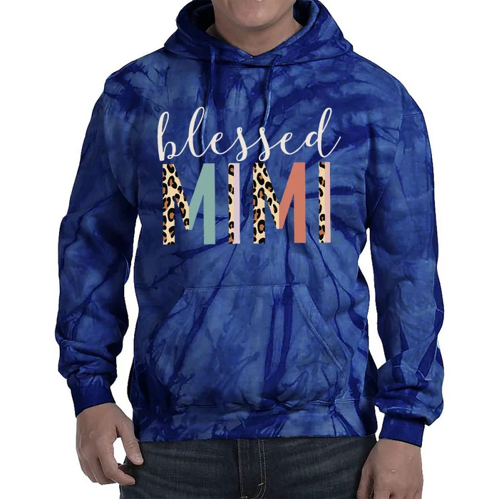 Blessed Mimi Cute Leopard Print Tie Dye Hoodie