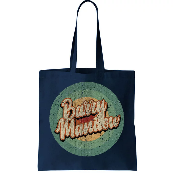 Barry Manilow Circle Retro Vintage Music Tote Bag