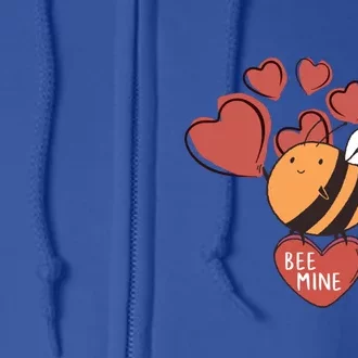 Bee Mine Cute Honeybee Valentine's Day Cool Gift Full Zip Hoodie