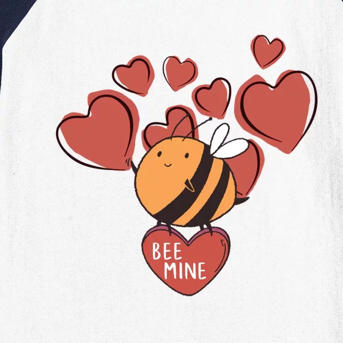 Bee Mine Cute Honeybee Valentine's Day Cool Gift Baseball Sleeve Shirt