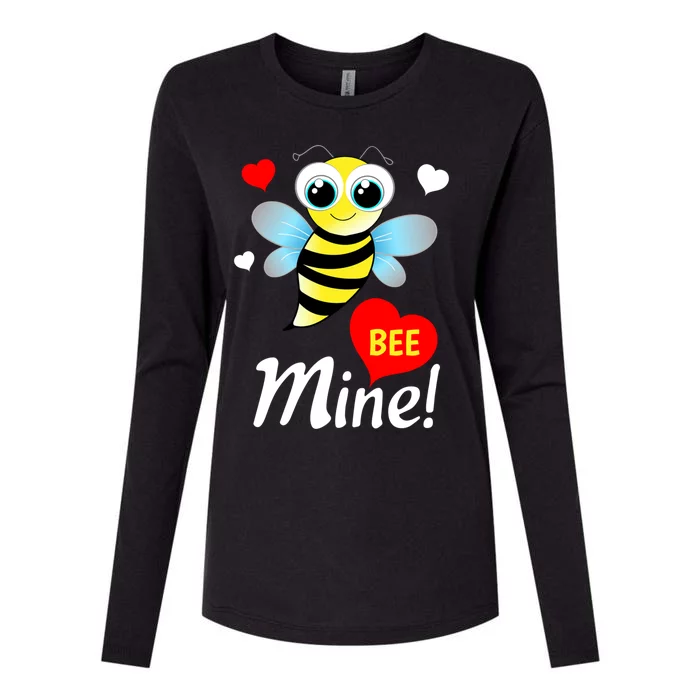 Bee Mine Cute Valentine's Day Pun Gift Teens Gift Womens Cotton Relaxed Long Sleeve T-Shirt