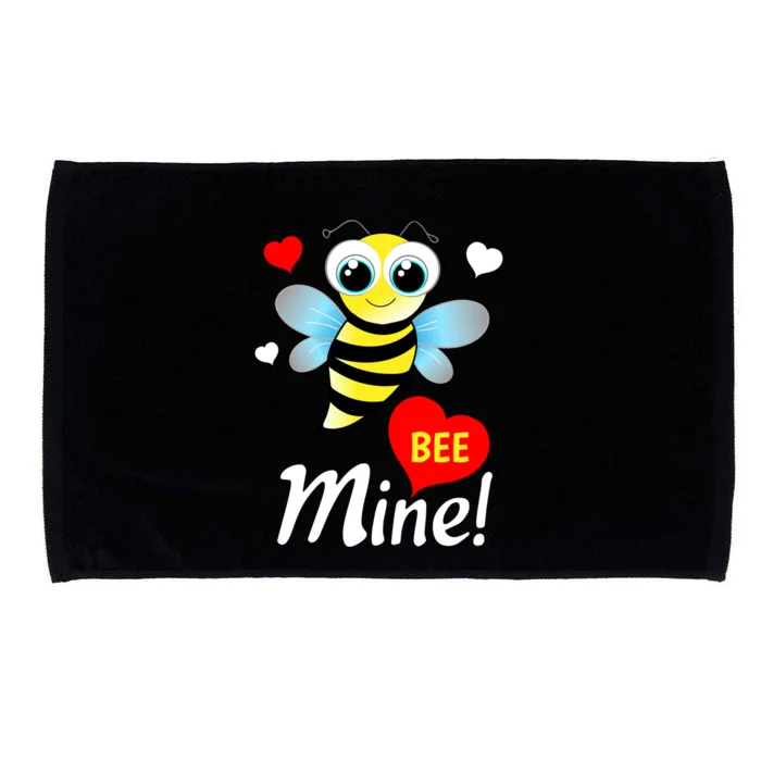 Bee Mine Cute Valentine's Day Pun Gift Teens Gift Microfiber Hand Towel