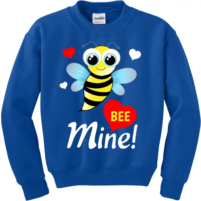 Bee Mine Cute Valentine's Day Pun Gift Teens Gift Kids Sweatshirt