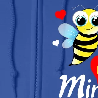 Bee Mine Cute Valentine's Day Pun Gift Teens Gift Full Zip Hoodie