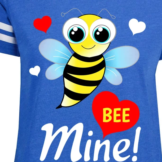 Bee Mine Cute Valentine's Day Pun Gift Teens Gift Enza Ladies Jersey Football T-Shirt