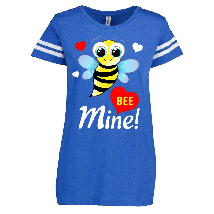 Bee Mine Cute Valentine's Day Pun Gift Teens Gift Enza Ladies Jersey Football T-Shirt