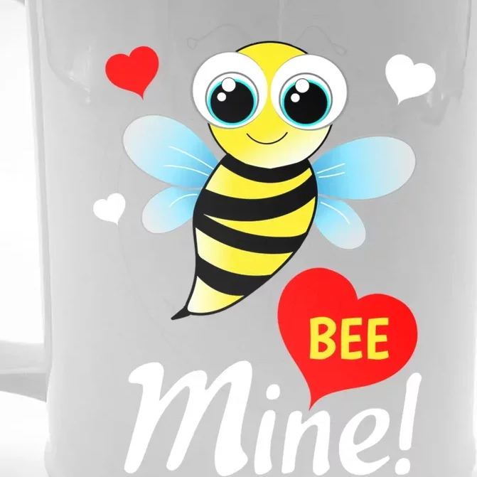 Bee Mine Cute Valentine's Day Pun Gift Teens Gift Front & Back Beer Stein