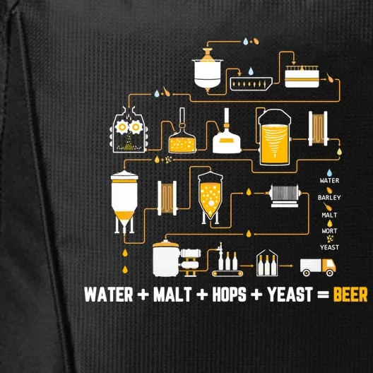 Beer Making Cycle Diagram For Homebrew Water Malt Hops Yeast Great Gift City Backpack