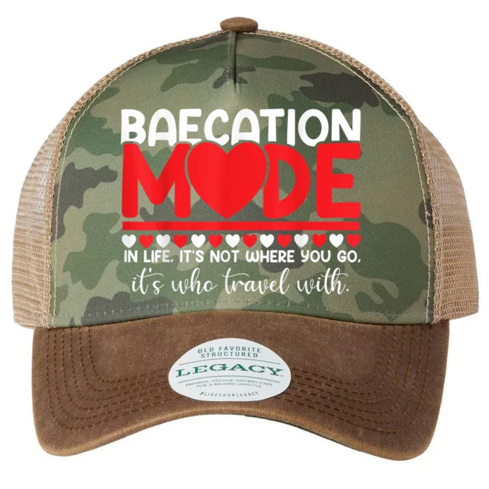 Baecation Mode Couples Vacation Trip Matching Travel Lover Legacy Tie Dye Trucker Hat