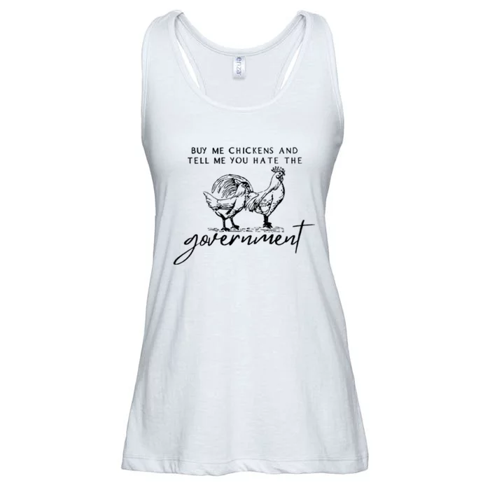 Buy Me Chickens Tell Me You Hate The Government Funny Gift Ladies Essential Flowy Tank