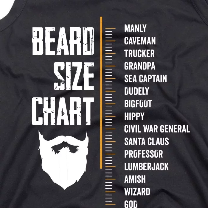 Beard Measurement Chart Beard Length Funny Growth Chart Tank Top