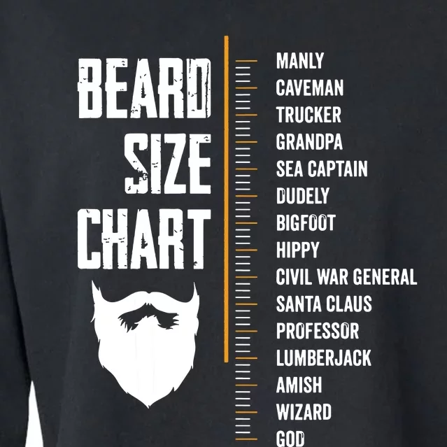 Beard Measurement Chart Beard Length Funny Growth Chart Cropped Pullover Crew