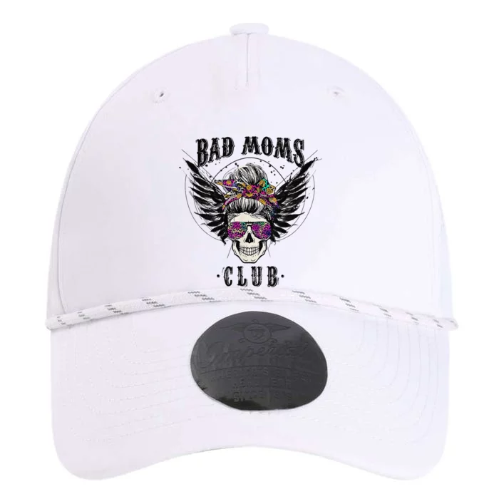 Bad Moms Club Leopard Skull Mom Funny Mom Mother's Day Performance The Dyno Cap