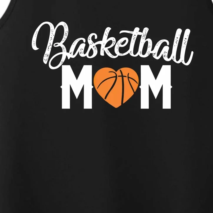 Basketball Mom Cute Funny Heart Mothers Gift Gift Performance Tank