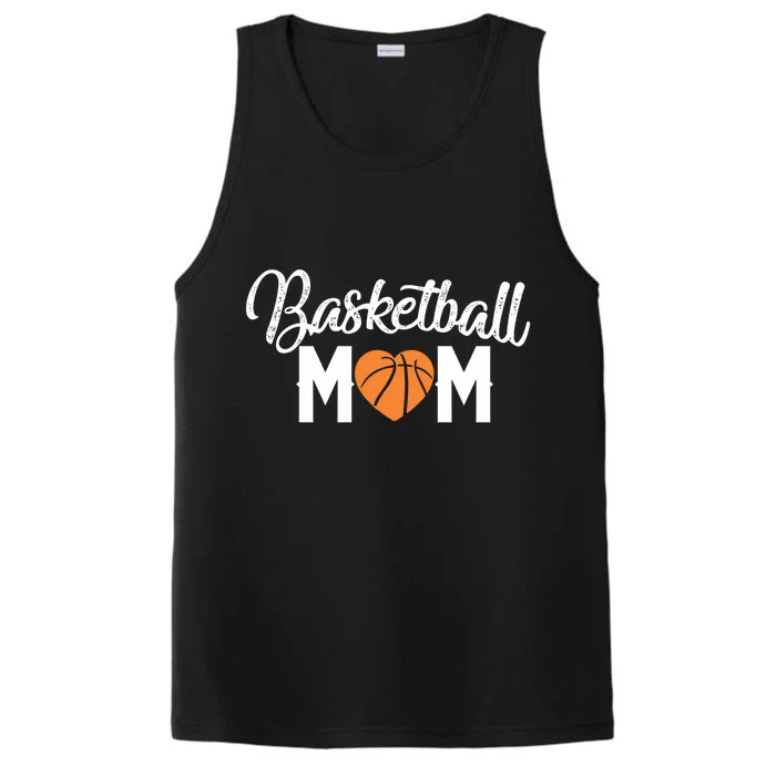 Basketball Mom Cute Funny Heart Mothers Gift Gift Performance Tank