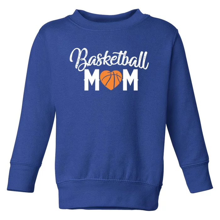 Basketball Mom Cute Funny Heart Mothers Gift Gift Toddler Sweatshirt