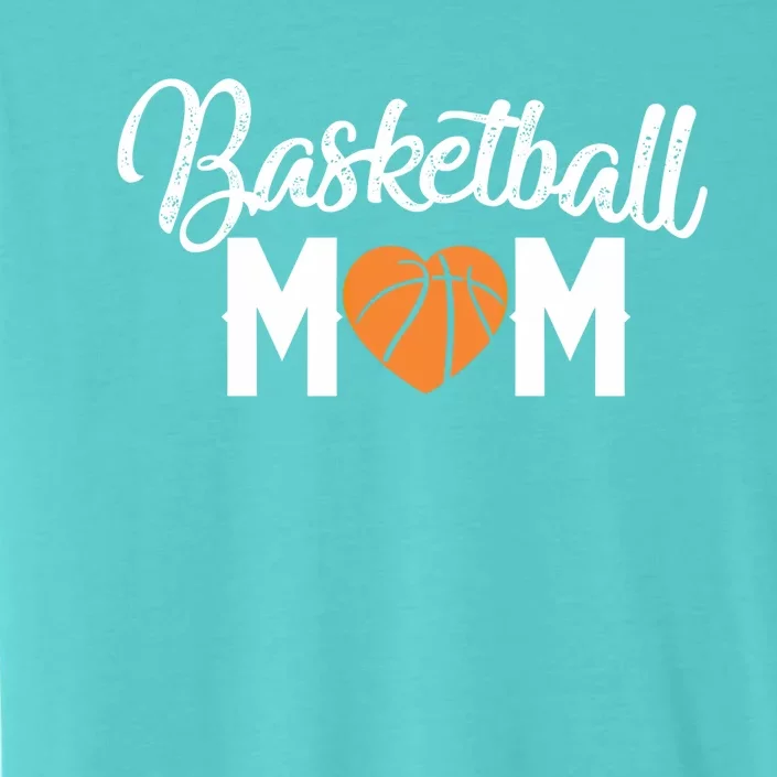 Basketball Mom Cute Funny Heart Mothers Gift Gift ChromaSoft Performance T-Shirt