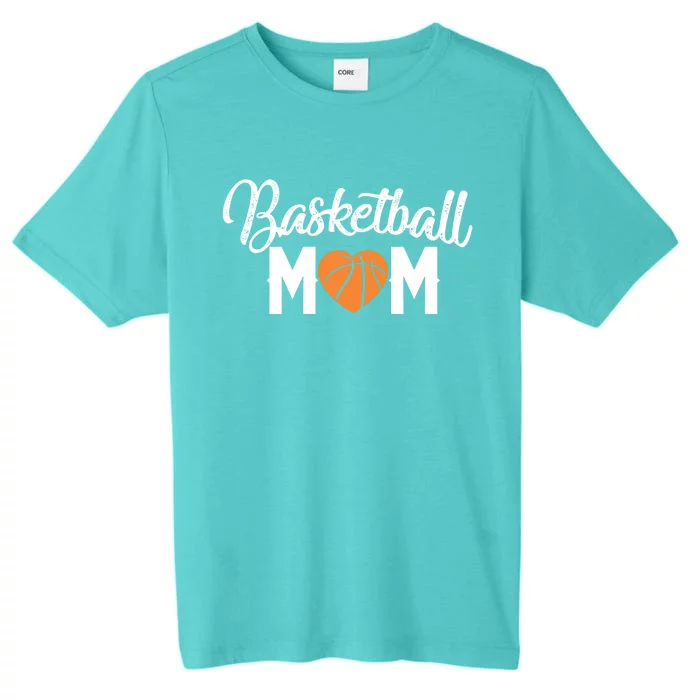 Basketball Mom Cute Funny Heart Mothers Gift Gift ChromaSoft Performance T-Shirt