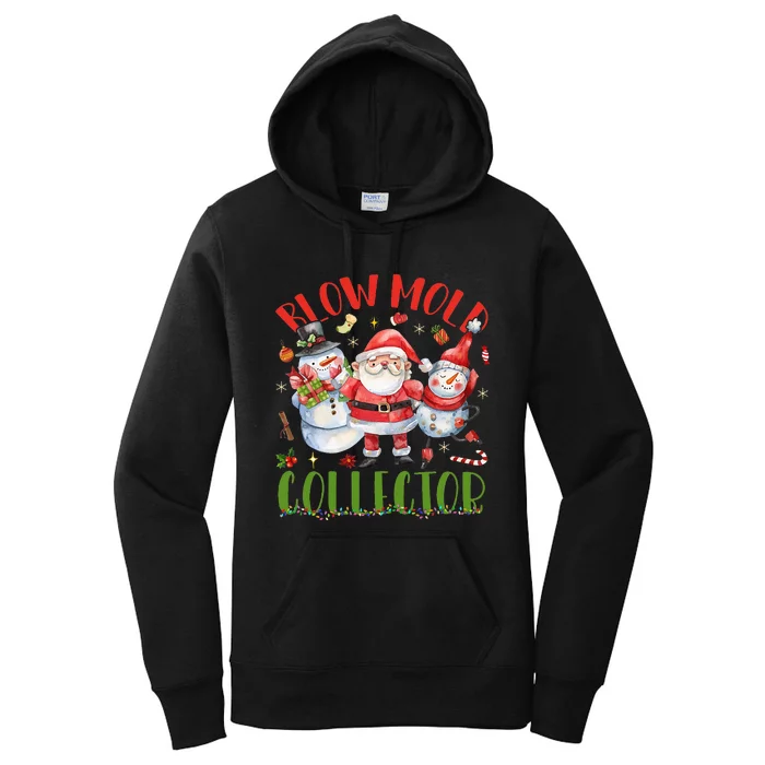 Blow Mold Collector Light It S Up Christmas Halloween Women's Pullover Hoodie