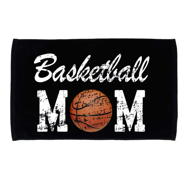 Basketball Mom Cute Novelty Distressed Funny Gift Microfiber Hand Towel