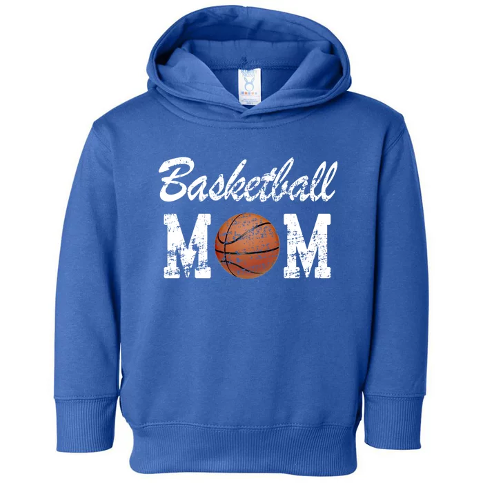 Basketball Mom Cute Novelty Distressed Funny Gift Toddler Hoodie