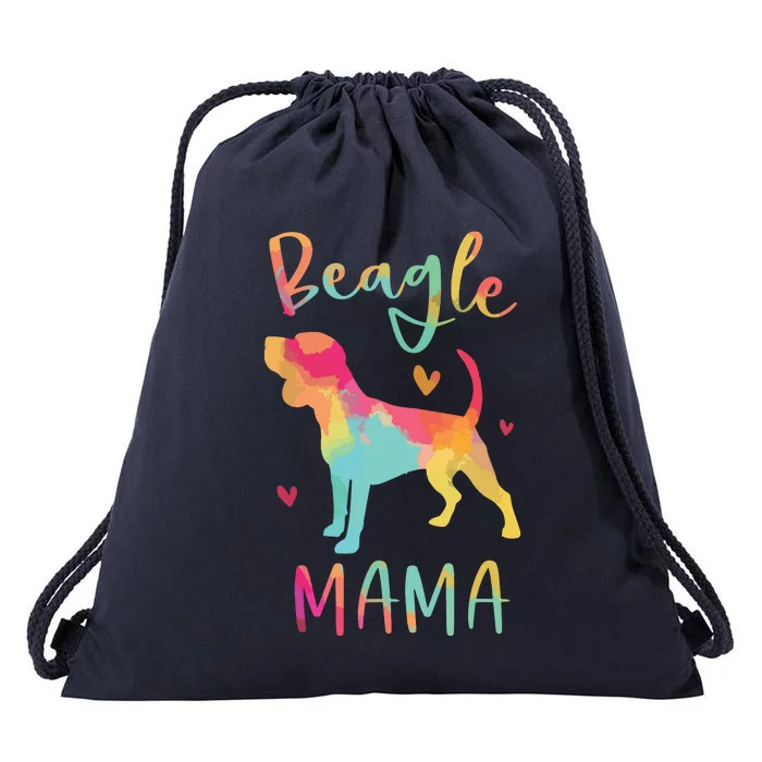 Beagle Mama Colorful Beagle Gifts Dog Mom Drawstring Bag