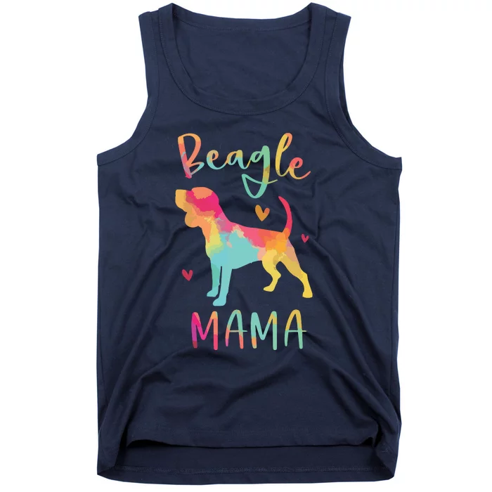 Beagle Mama Colorful Beagle Gifts Dog Mom Tank Top